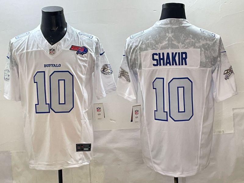 Men 2025 Buffalo Bills #10 Shakir white 5th generation Throwback Nike Limited NFL Jersey style 036->customized nhl jersey->Custom Jersey
